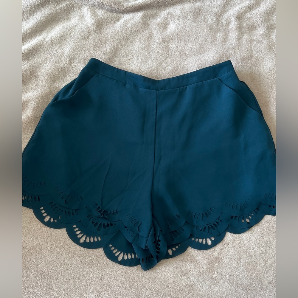 Lauren Conrad turquoise silky design short